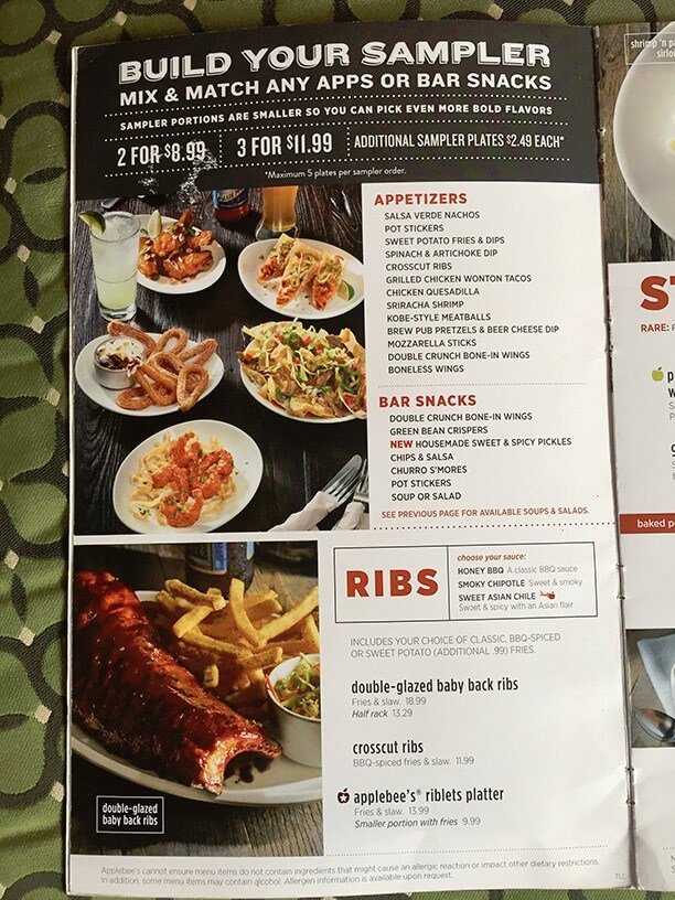 Applebee s Menu Prices Applebee s Menu Prices