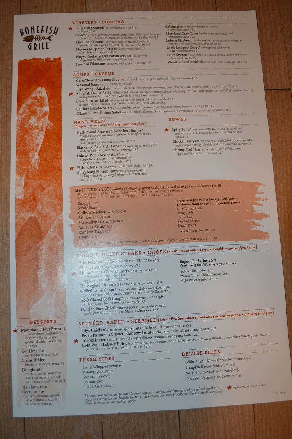 Bonefish Grill Menu Prices