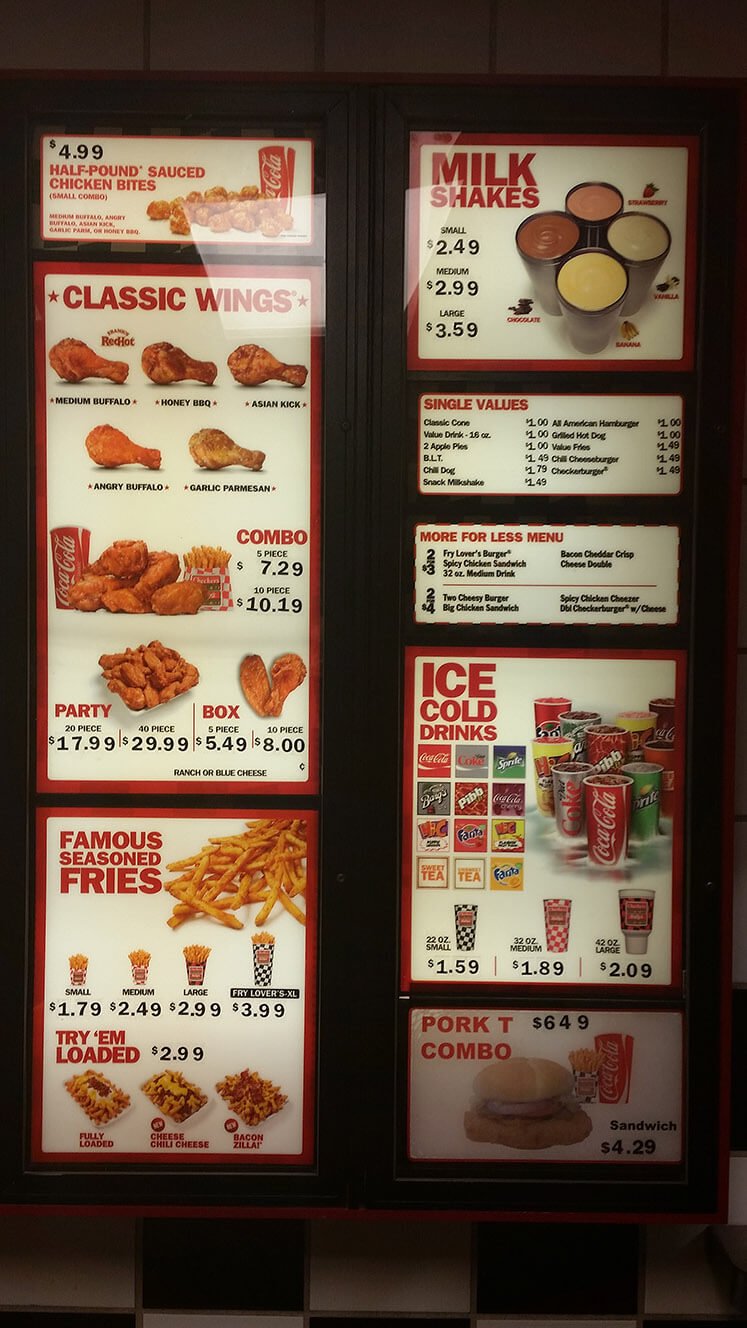 Checkers Value Meal Menu