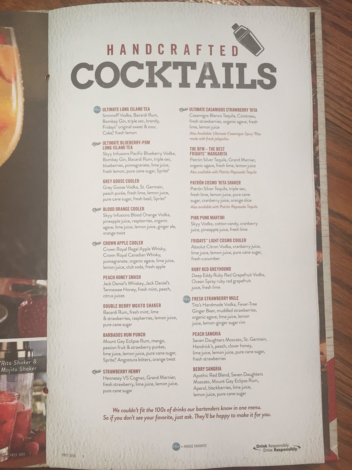 Tgi Fridays Menu Prices