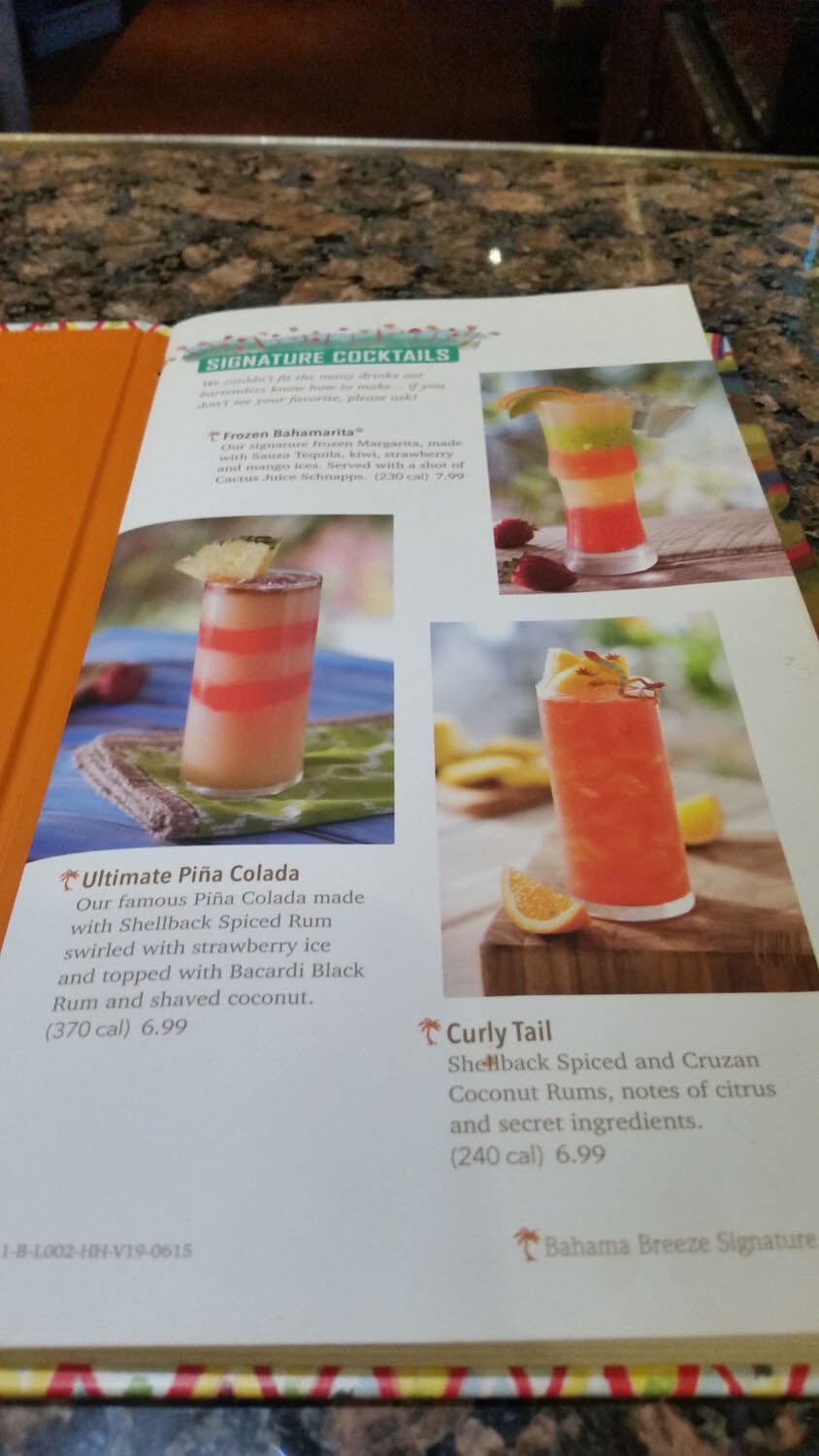 bahama breeze menu north charleston