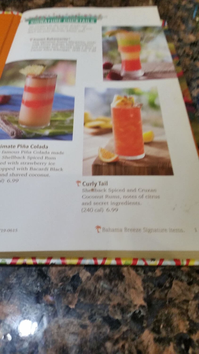 bahama breeze menu cost