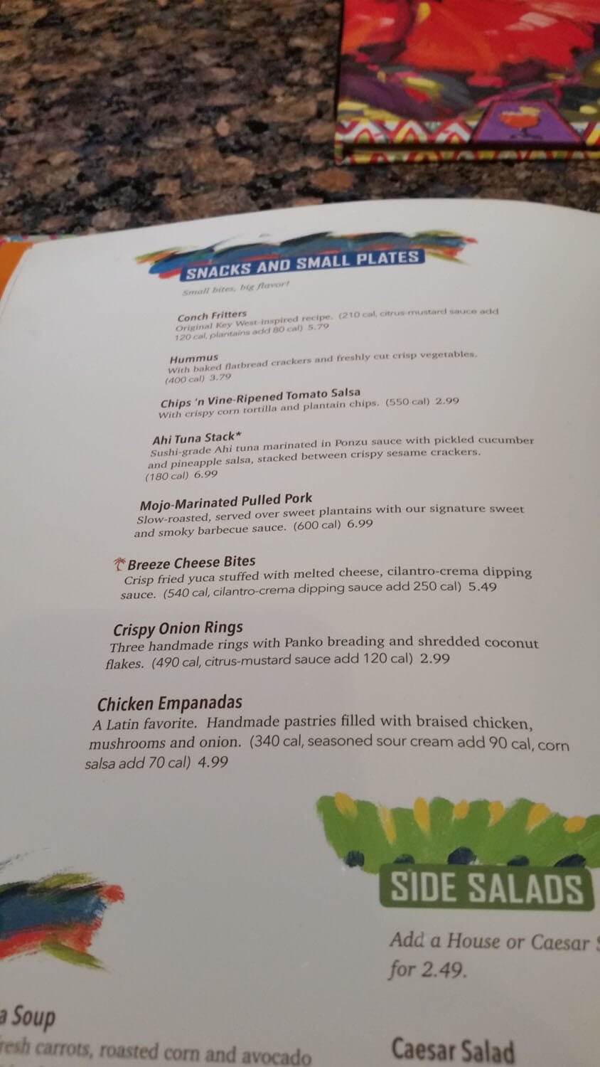 bahama breeze menu