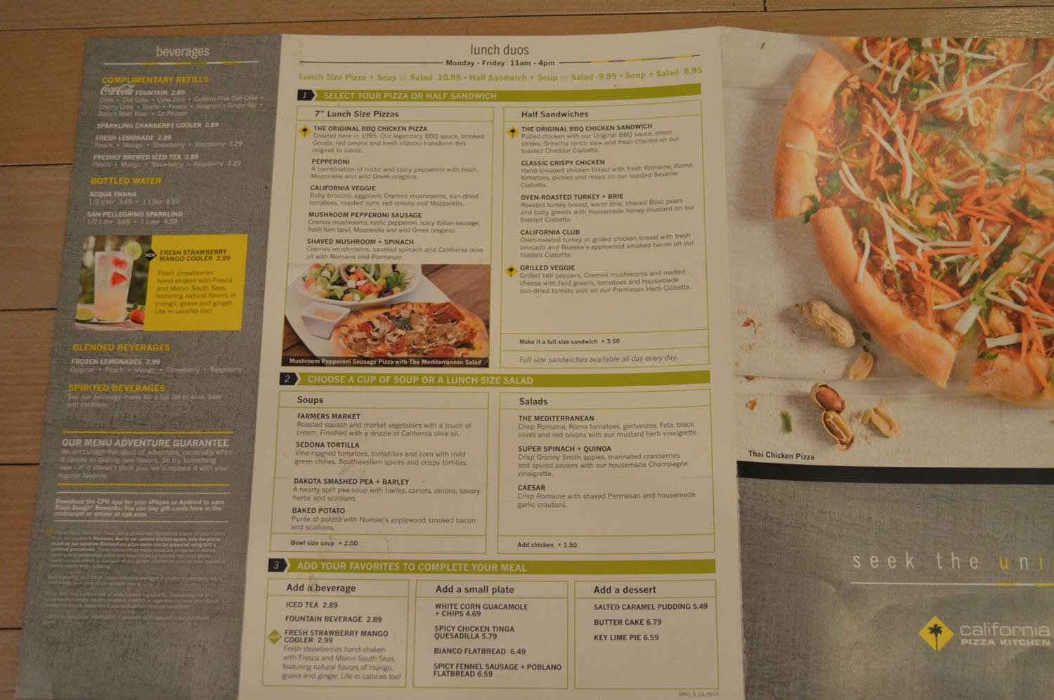 California Pizza Kitchen Menu 13 