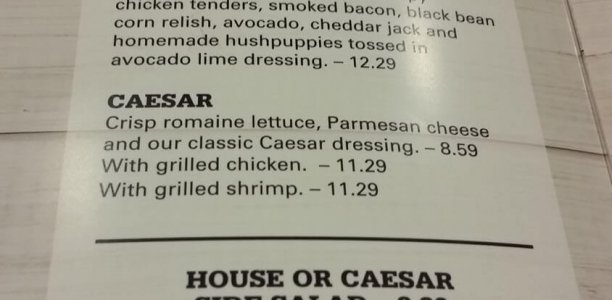Joe's Crab Shack Menu Prices
