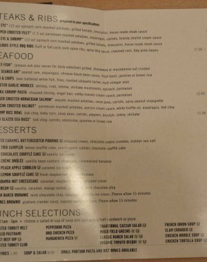 yard house menu prices