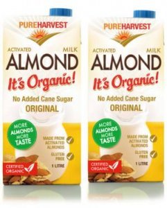 pureharvest activated almond milk