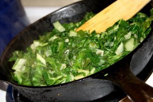 Cooked spinach